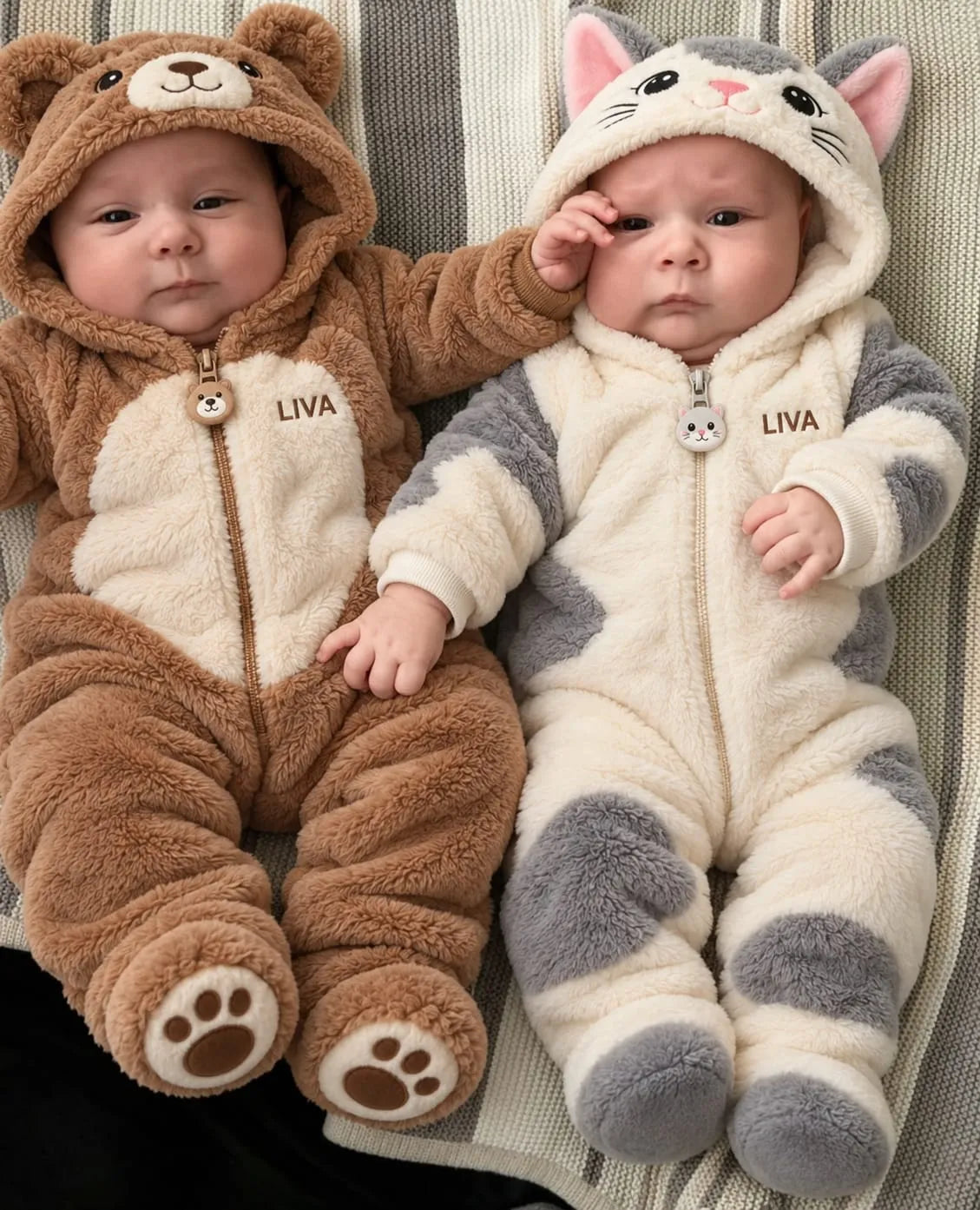 Duo : Ourson + Chaton